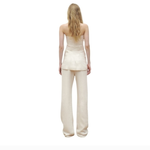 Zara strapless linen blend top - Picture 4 of 8